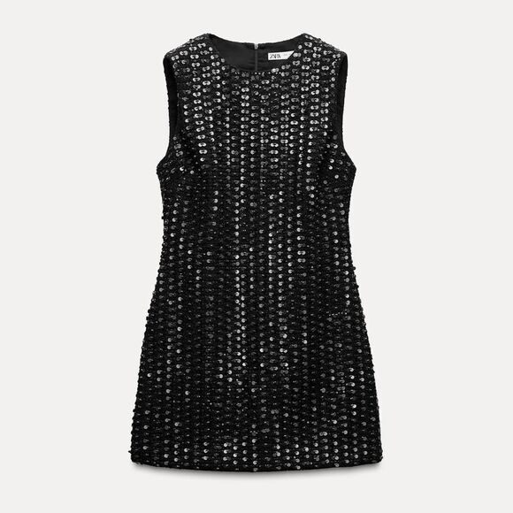 NWT ZARA SEQUIN MINI DRESSβZW COLLECTION Limited Edition - Picture 11 of 17